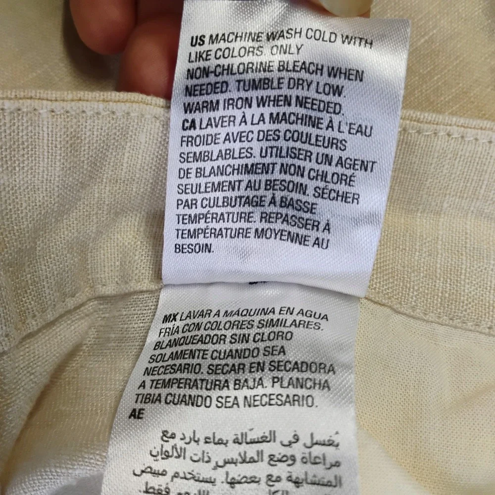 Club Room Luxury Linen Pants Men's 34x32 Beige 100% Linen Beach Wedding Coastal